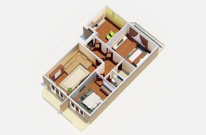 3 комнатная квартира в 7 этажном доме